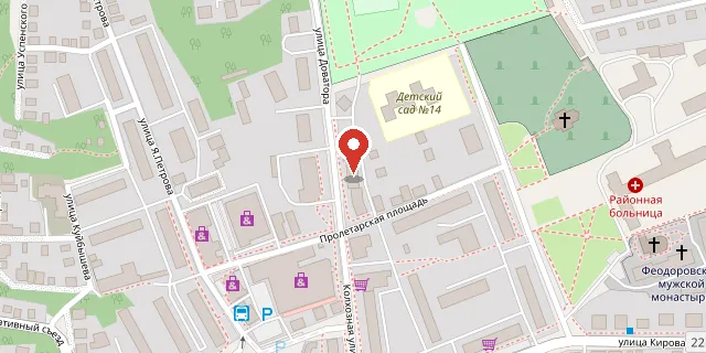 Карта: 606502, Нижегородская область, г. Городец, пл. Пролетарская, д.17