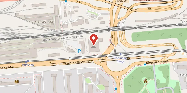 Карта: г. Новосибирск, площадь Труда, 1