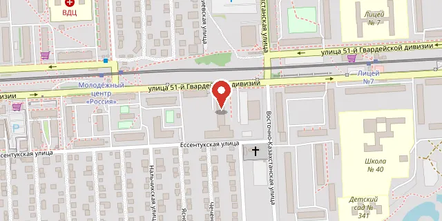 Карта: г. Волгоград, ул. 51-й Гвардейской, 38