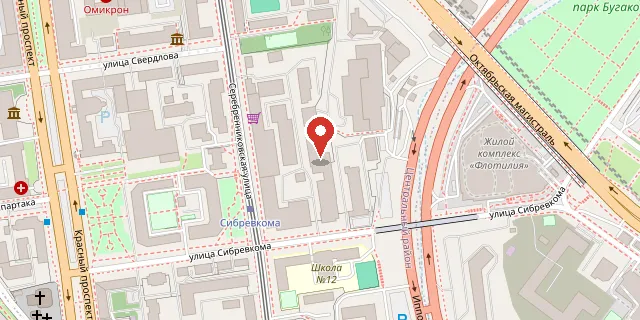 Карта: г. Новосибирск, ул. Октябрьская магистраль, 4/1