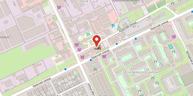 Карта: г. Ейск, ул. Красная, 59, корп. 5