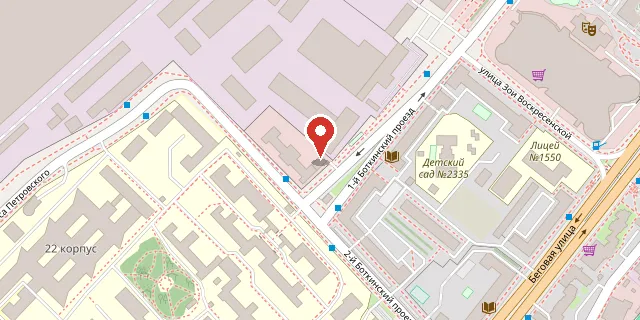 Карта: 2-ой Боткинский проезд, д. 8, стр. 1 (прием налогоплательщиков и для почтовых отправлений)