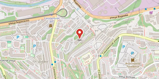 Карта: г. Владивосток, ул. Сахалинская, д. 3 В