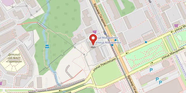 Карта: г. Пермь, бульвар Гагарина, д. 44