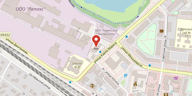 Карта: г. Жуковский, ул. Баженова, д. 11Б