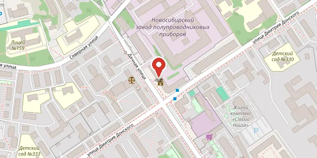 Карта: г. Новосибирск, ул. Дачная, 60